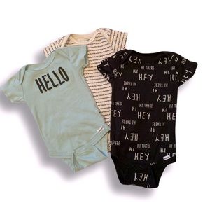 Gerber Hello, Hey, Hi There 3 Piece Set 3-6M